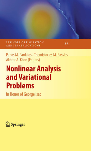 Nonlinear Analysis and Variational Problems: In Honor of George Isac