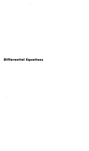 Differential Equations (first edition)