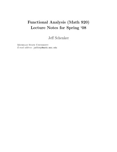 Functional analysis