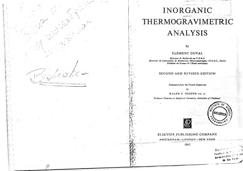 Inorganic thermogravimetric analysis