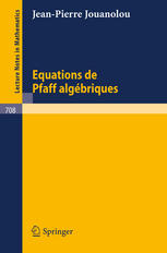 Equations de Pfaff algébriques