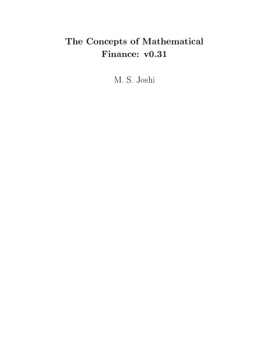 The Concepts and Practice of Mathematical Finance (Mathematics, Finance and Risk)