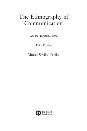 The Ethnography of Communication: An Introduction