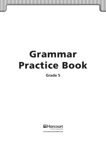 Grammar Practice Book: Grade 5