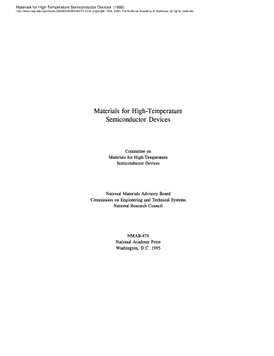 Materials for High-Temperature Semiconductor Devices