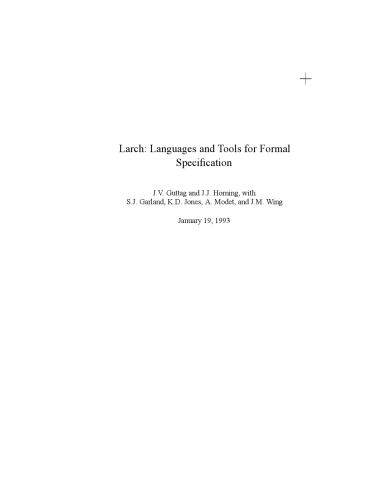 Larch: Languages and Tools for Formal Specification