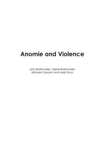 Anomie and violence : non-truth and reconciliation in Indonesian peacebuilding