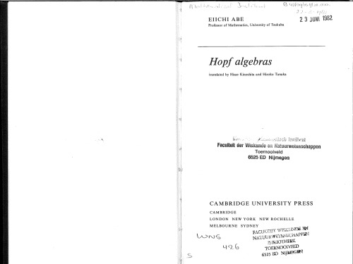 Hopf Algebras