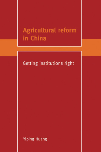 Agricultural Reform in China: Getting Institutions Right (Trade and Development)