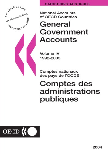 National Accounts Of OECD Countries: General Government Accounts 1992-2003 (OECD National Accounts)