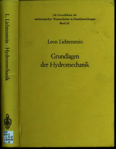 Grundlagen der Hydromechanik (Grundlehren der mathematischen Wissenschaften band 30)