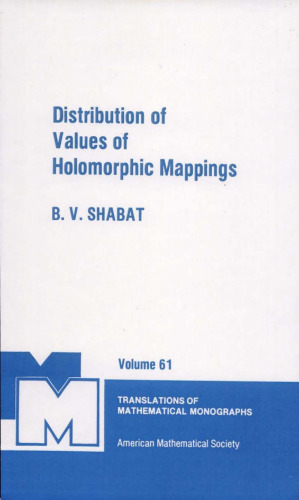 Distribution of Values of Holomorphic Mappings