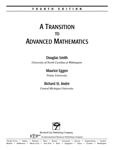 A Transition to Advanced Mathematics