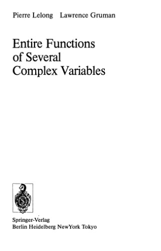 Entire Functions of Several Complex Variables