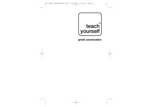 Teach Yourself Greek Conversation (with Audio)