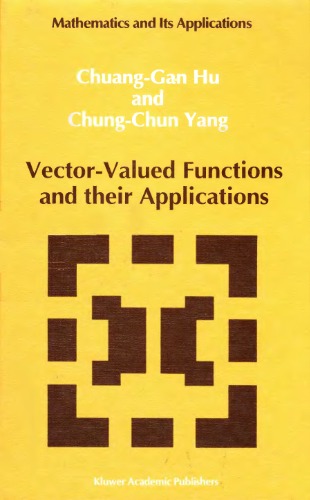 Vector-Valued Functions and their Applications (Mathematics and its Applications)