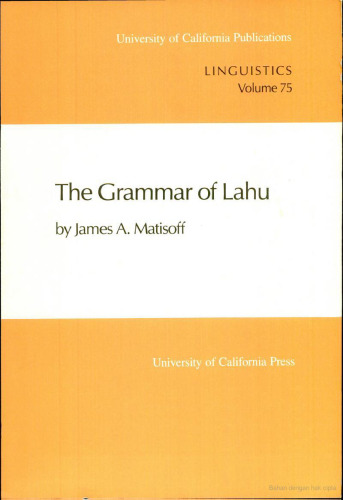 The Grammar of Lahu