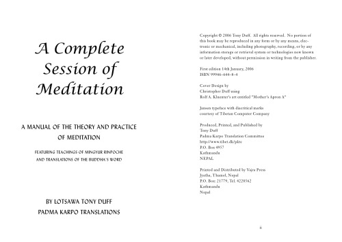 A Complete Session of Meditation