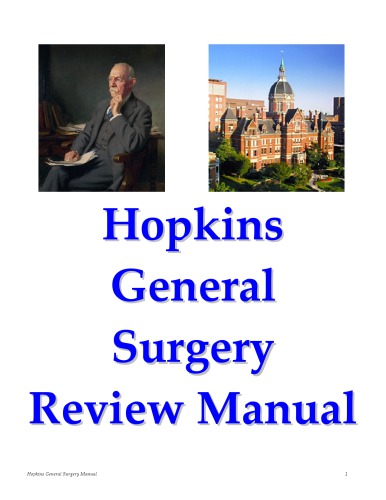 Hopkins General Surgery Review Manual