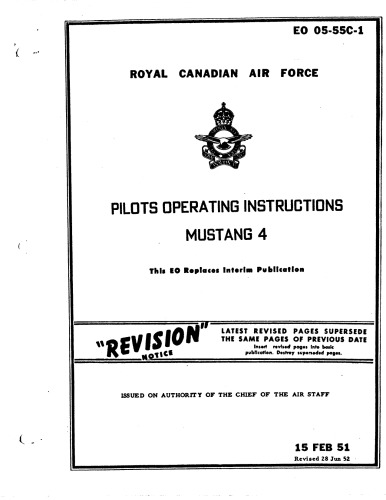 Pilots Operating Instructions: Mustang 4