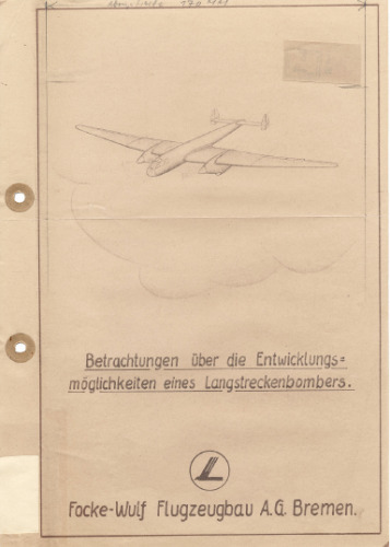 Betrachtungen #252;ber die Entwicklungsm#246;glichkeiten eines Langstreckenbombers.Teil 2