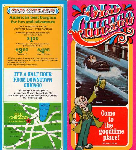 Old Chicago Indoor Amusement Park Brochure 