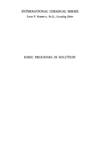 Ionic Processes in Solution