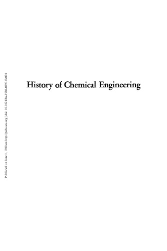 History of Chemical Engineering