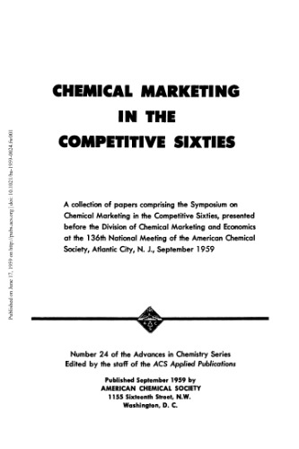 Chemical Marketing in the Competitive Sixties