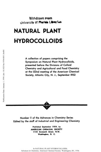 Natural Plant Hydrocolloids