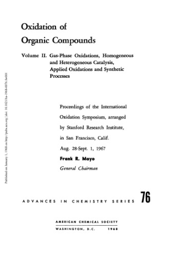 Oxidation of Organic Compounds vol.II