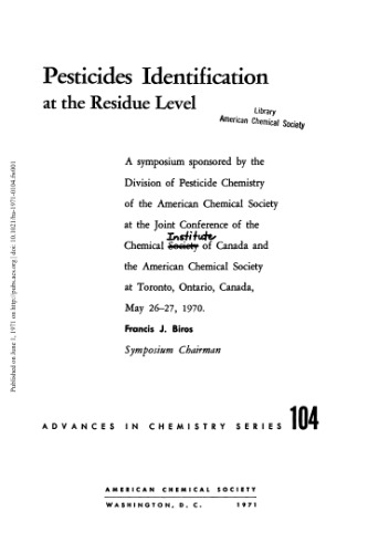 Pesticides Identification at the Residue Level