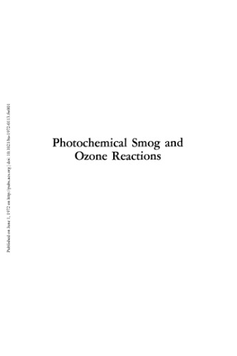 Photochemical Smog and Ozone Reactions