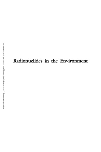 Radionuclides in the Environment