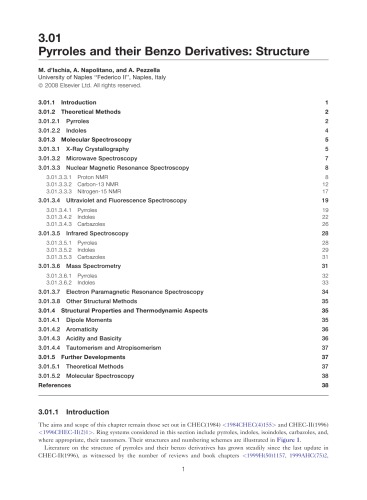 Compr. Heterocyclic Chem. III Vol. 3  Five-membered Rings with One Heteroatom