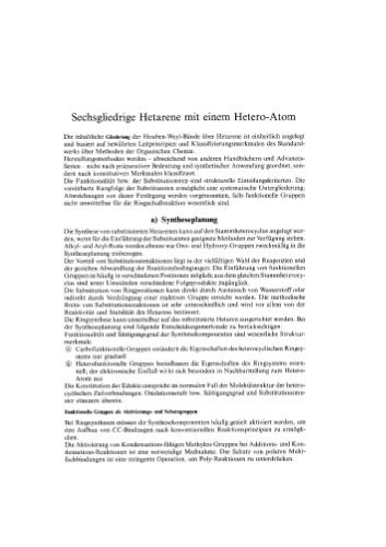 Houben-Weyl Methoden der organischen Chemie vol.E7a Hetarenes II, Part 1