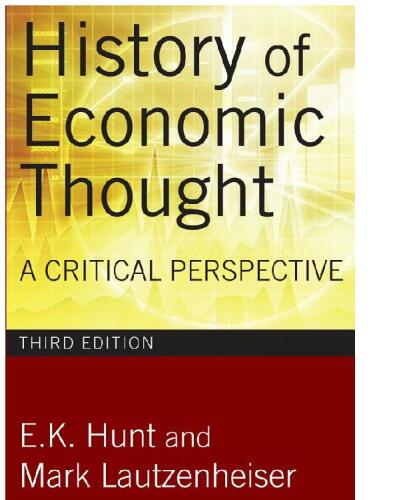 History of Economic Thought: A Critical Perspective