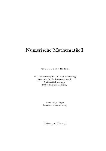 Numerische Mathematik 1