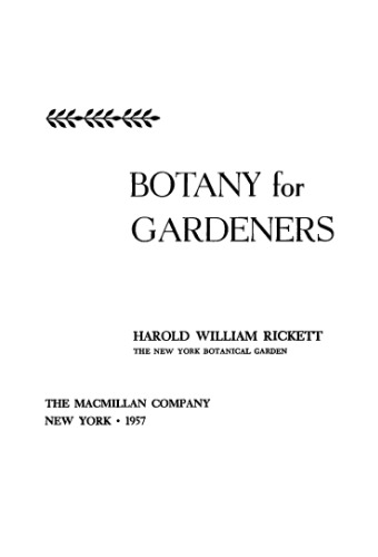 Botany for Gardeners