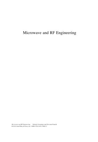 Microwave and RF Engineering