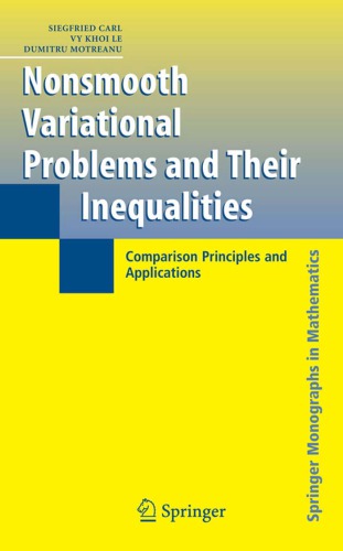 Nonsmooth variational problems and their inequalities. Comparison principles and applications