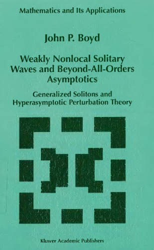 Weakly nonlocal solitary waves and beyond-all-orders asymptotics