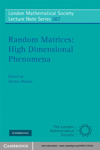 Random matrices, high dimensional phenomena