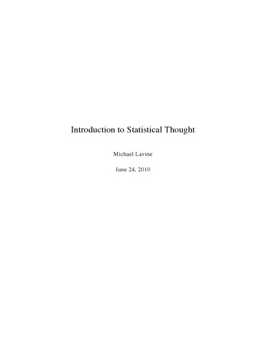 Introduction to statistical thought