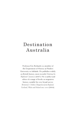 Destination Australia: Migration to Australia since 1901