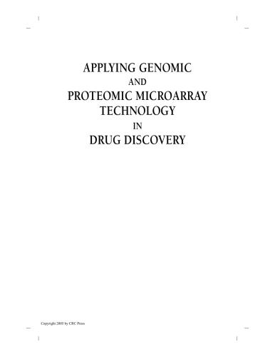 Applying Genomic and Proteomic Microarray Technology in Drug Discovery