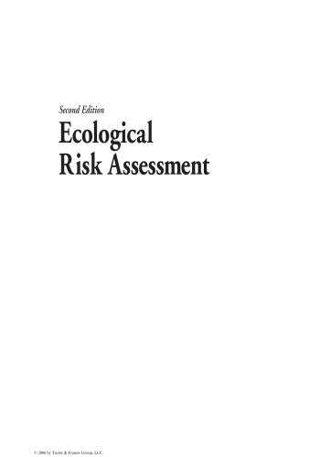 Ecological Risk Assessment, Second Edition