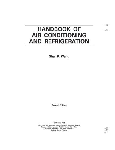 Handbook of Air Conditioning and Refrigeration