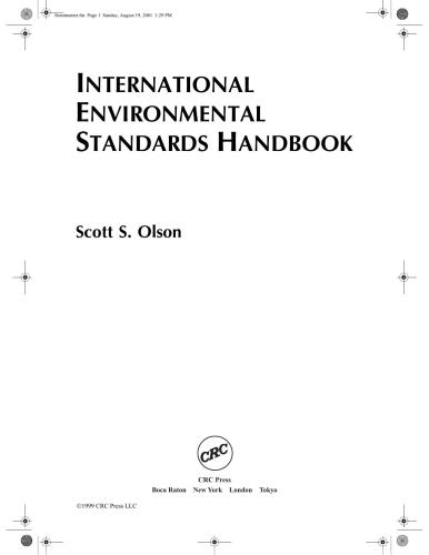 International Environmental Standards Handbook