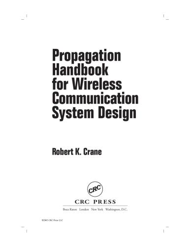 Propagation Handbook for Wireless Communication System Design